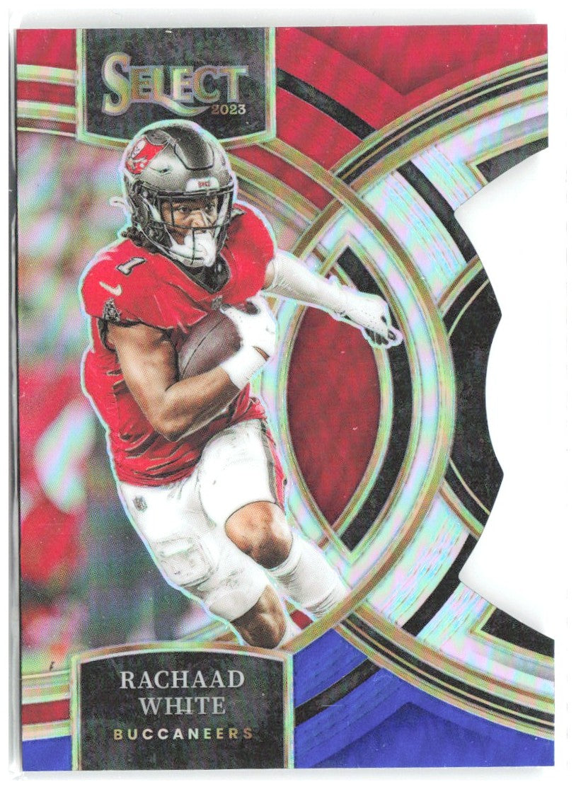 Rachaad White Select Red and Blue Prizms Die Cuts 197 2023 Tampa Bay Buccaneers