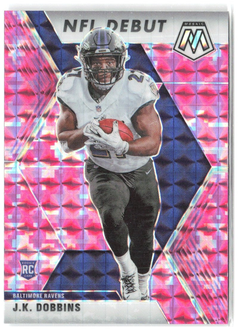 J.K. Dobbins Panini Mosaic - Prizm Camo Pink 275 2020 Baltimore Ravens