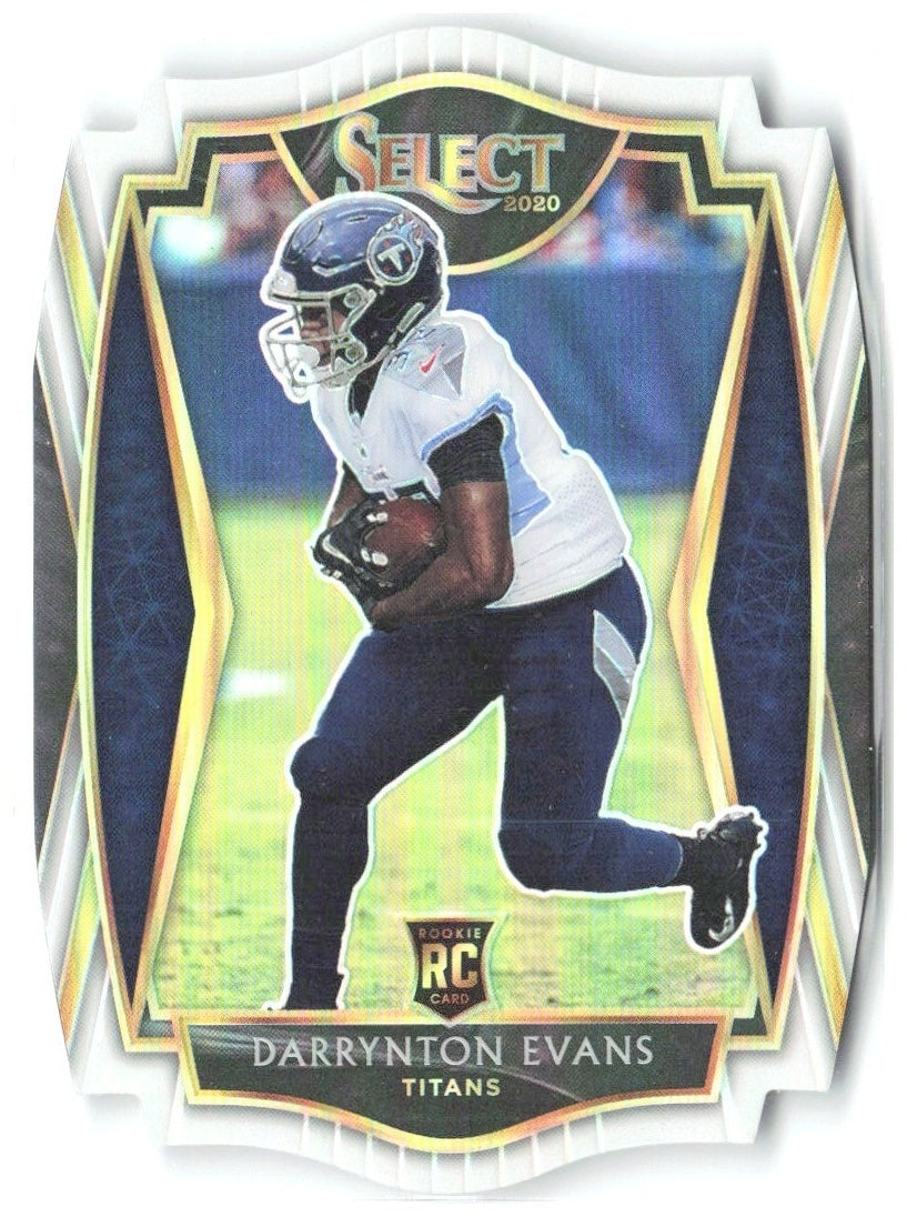Darrynton Evans Panini Select - White Prizm Die Cut 178 2020 Tennessee Titans
