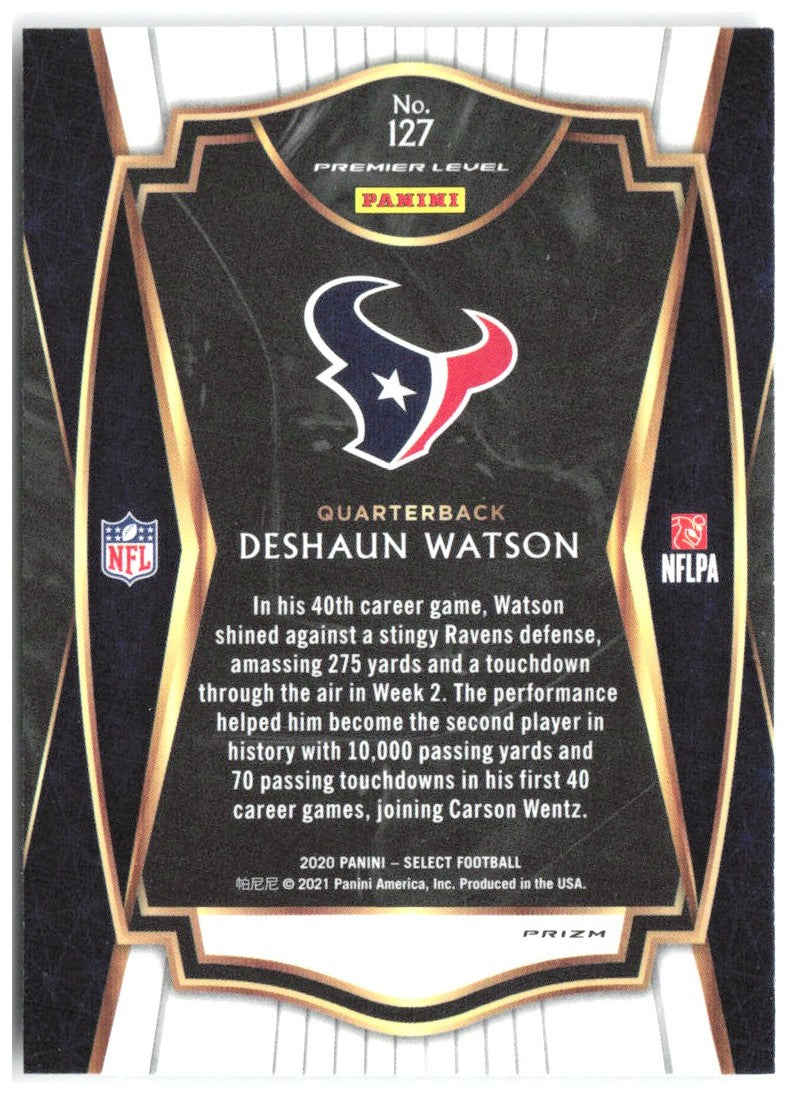 Deshaun Watson Panini Select - Silver Prizm 127 2020 Houston Texans