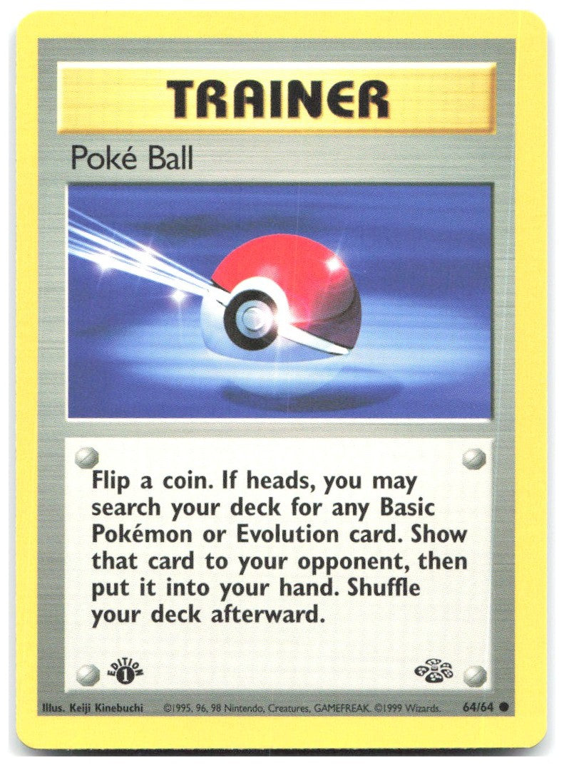 Poke Ball 1st Edition Common Jungle 64/64 NM Keiji Kinebuchi