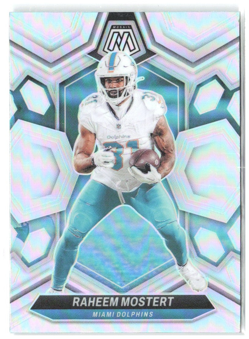 Raheem Mostert Panini Mosaic - Silver 136 2024 Miami Dolphins