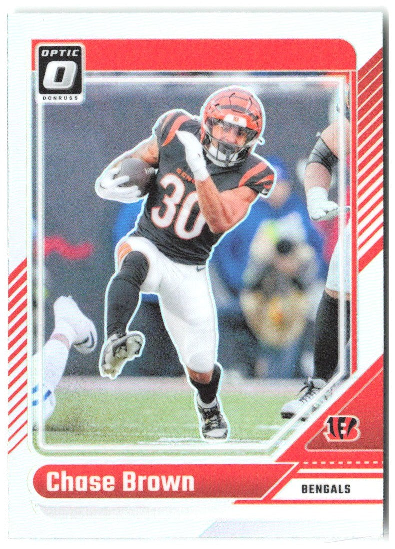 Chase Brown Donruss Optic - Holo 41 2024 Cincinnati Bengals