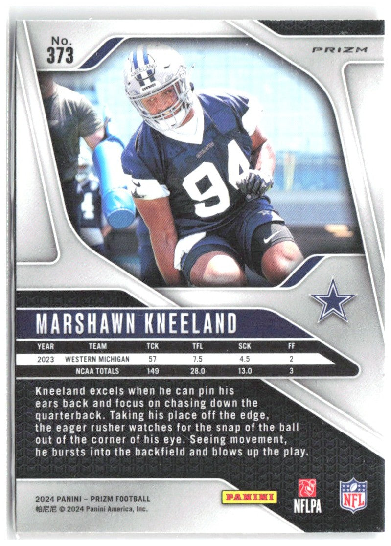 Marshawn Kneeland Panini Prizm - Lazer 373 2024 Dallas Cowboys