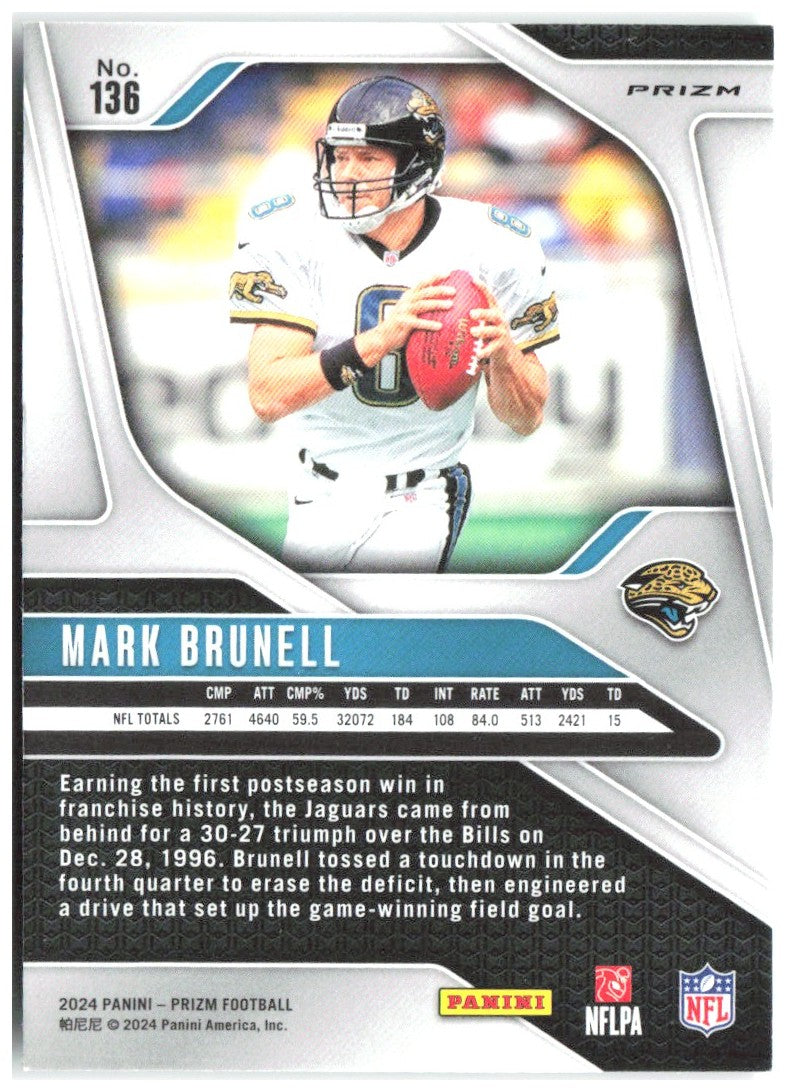 Mark Brunell Panini Prizm - Green Ice 136 2024 Jacksonville Jaguars