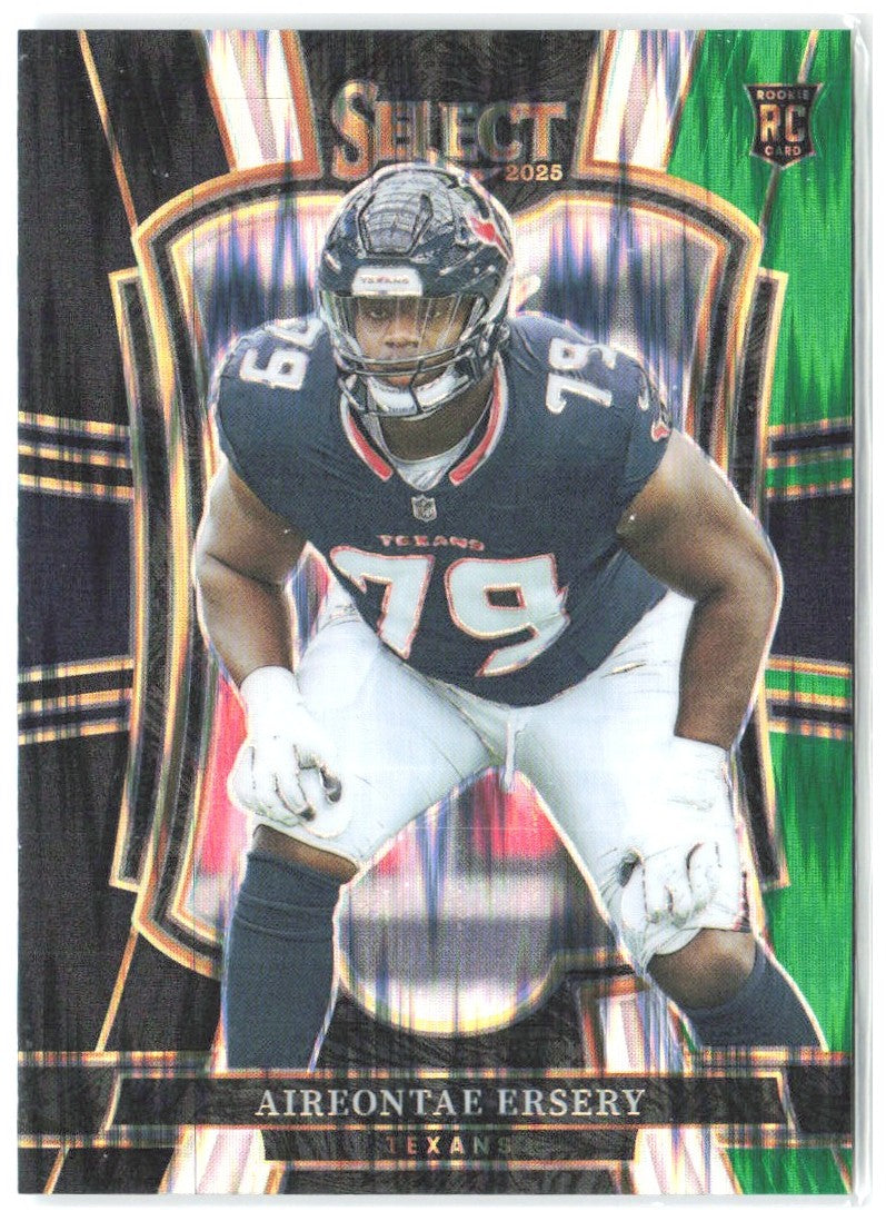 Aireontae Ersery Select - Black and Green Prizm Shock 134 2025 Houston Texans