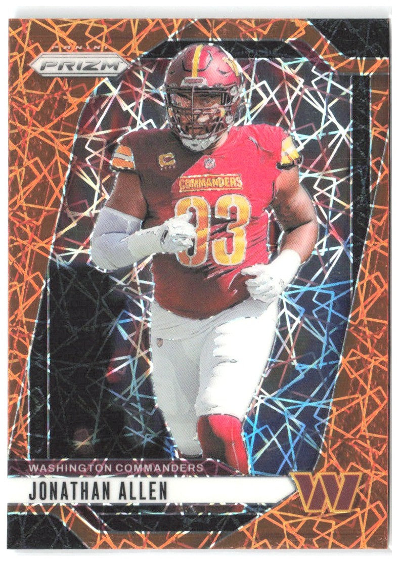 Jonathan Allen Panini Prizm - Lazer 292 2024 Washington Commanders