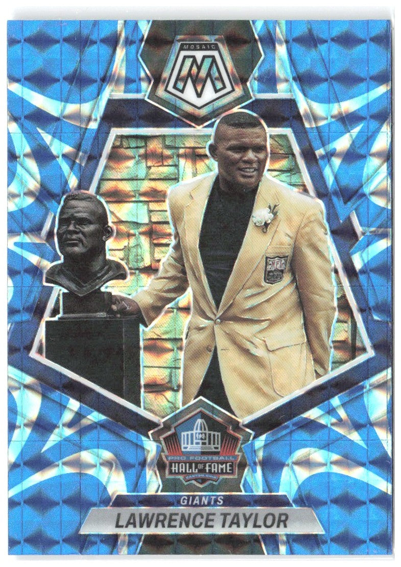 Lawrence Taylor Panini Mosaic - Reactive Blue Mosaic 275 2023 New York Giants