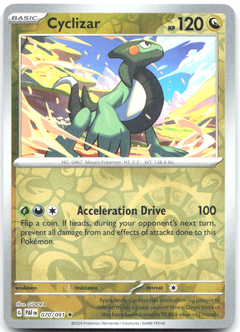 Cyclizar Reverse Holo Rare SV Paldean Fates 070/091 NM GIDORA
