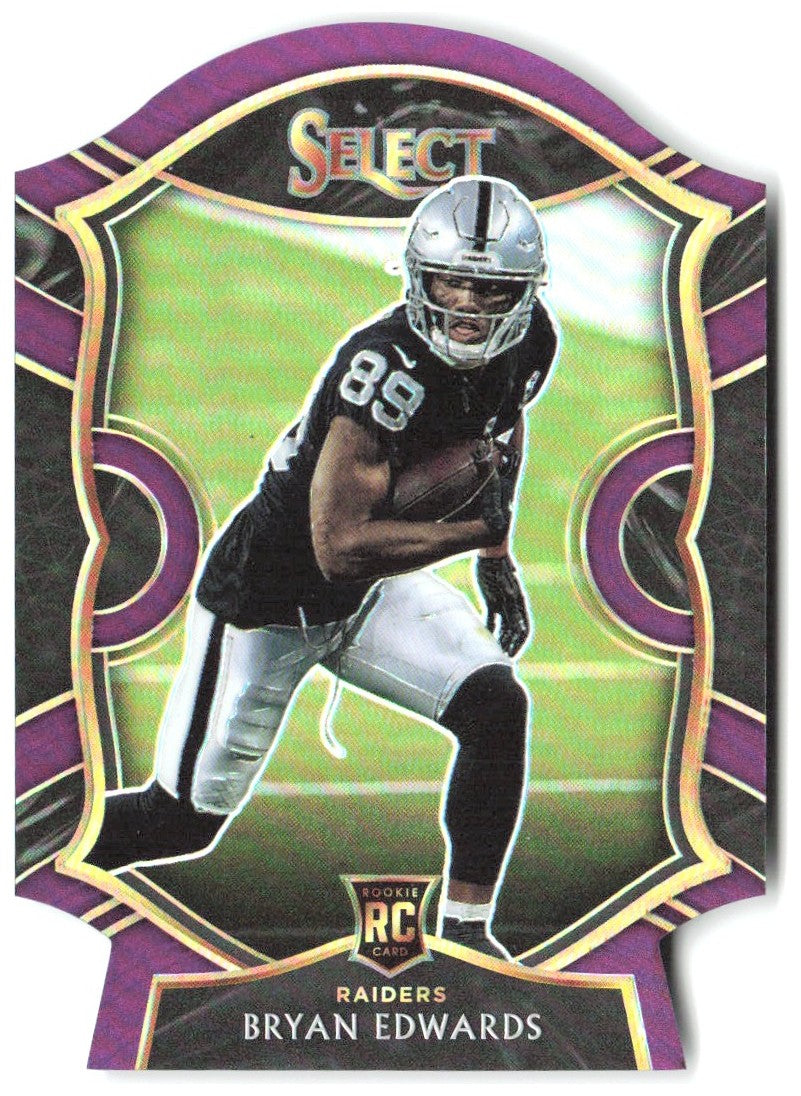 Bryan Edwards Panini Select - Purple Prizm Die Cut 76 2020 Las Vegas Raiders