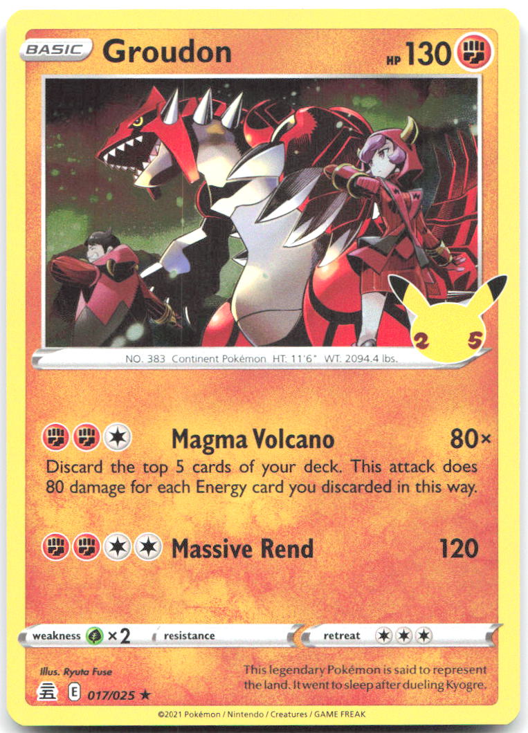 Groudon Holo Rare Celebrations 017/025 NM