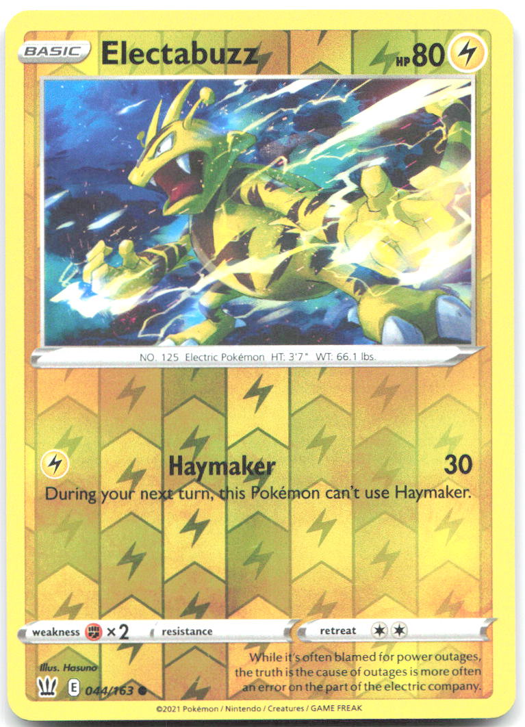 Electabuzz Reverse Holo Common SWSH05 Battle Styles 044/163 NM Hasuno