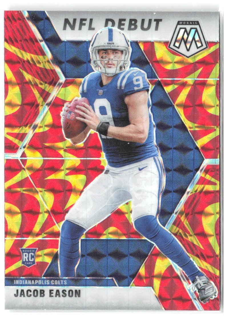 Jacob Eason Panini Mosaic - Prizm Reactive Gold 280 2020 Indianapolis Colts