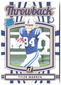 Tyler Warren Donruss - Rated Rookies Throwback 12 2025 Indianapolis Colts