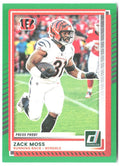 Zack Moss Donruss - Press Proofs Green 123 2025 Cincinnati Bengals