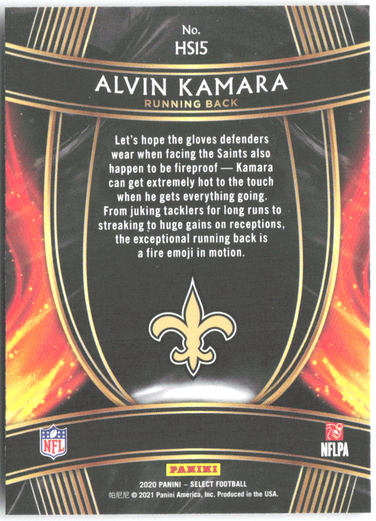 Alvin Kamara Panini Select - Hot Stars HS15 2020 New Orleans Saints