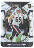 Cole Strange Panini Select - Silver Prizm Die Cut 91 2022 New England Patriots