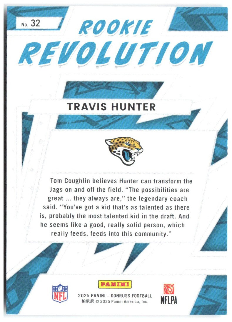 Travis Hunter Donruss - Rookie Revolution 32 2025 Jacksonville Jaguars