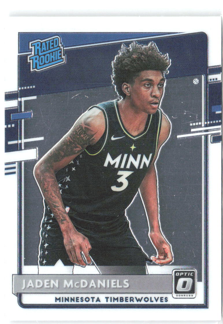 Jaden McDaniels Donruss Optic 178 2020-21 Minnesota Timberwolves RC