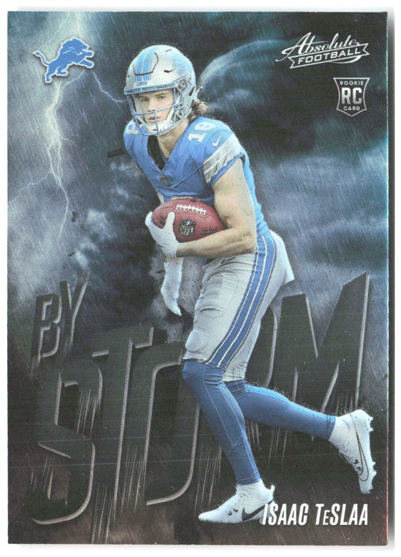Isaac TeSlaa Panini Absolute - By Storm 5 2025 Detroit Lions