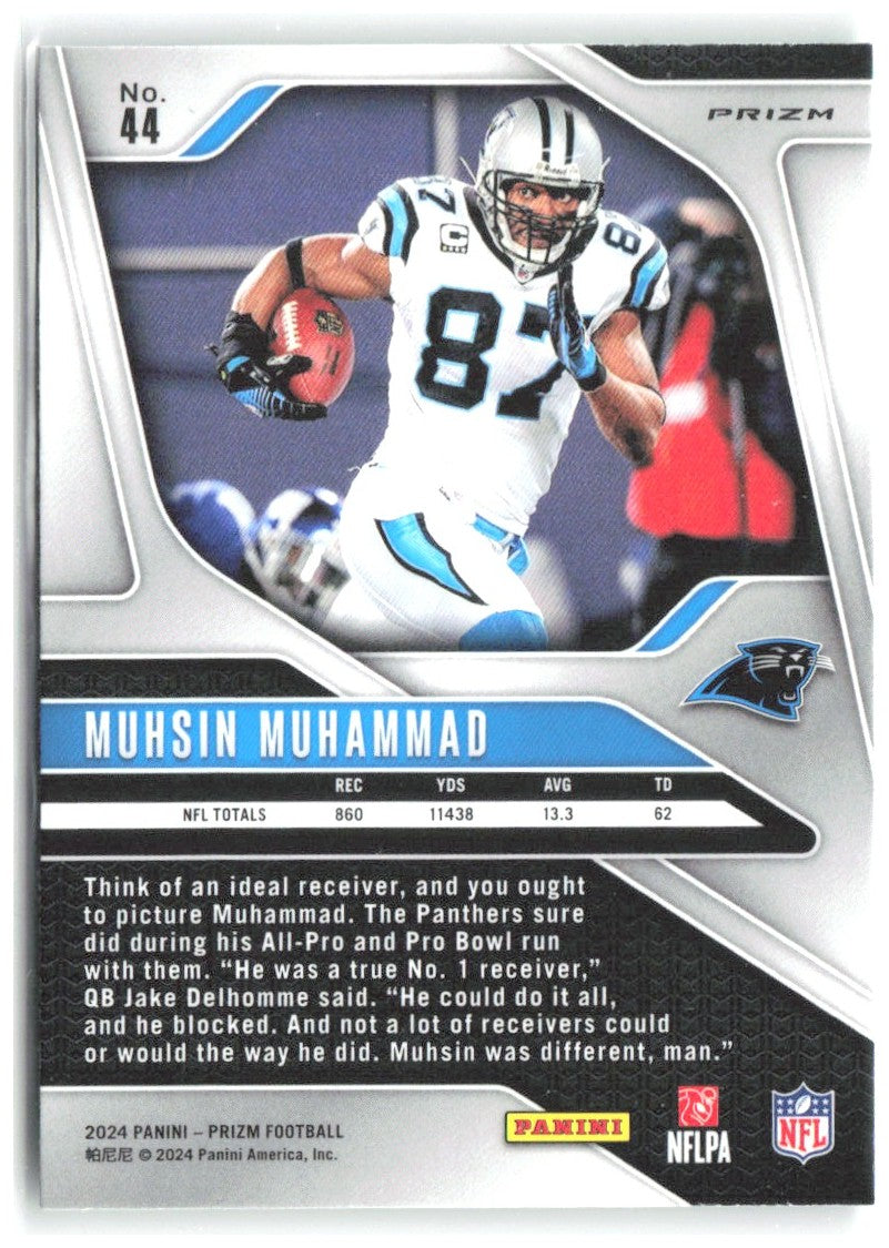Muhsin Muhammad Panini Prizm - Neon Green Pulsar 44 2024 Carolina Panthers