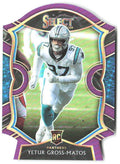 Yetur Gross-Matos Panini Select - Purple Prizm Die Cut 94 2020 Carolina Panthers