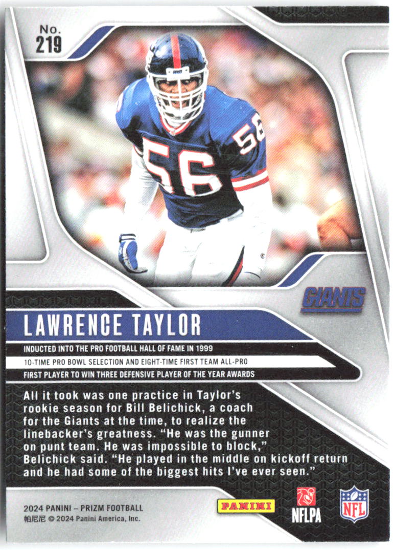Lawrence Taylor Panini Prizm 219 2024 New York Giants