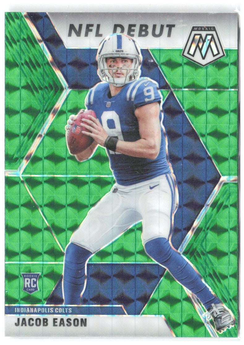 Jacob Eason Panini Mosaic - Prizm Green 280 2020 Indianapolis Colts