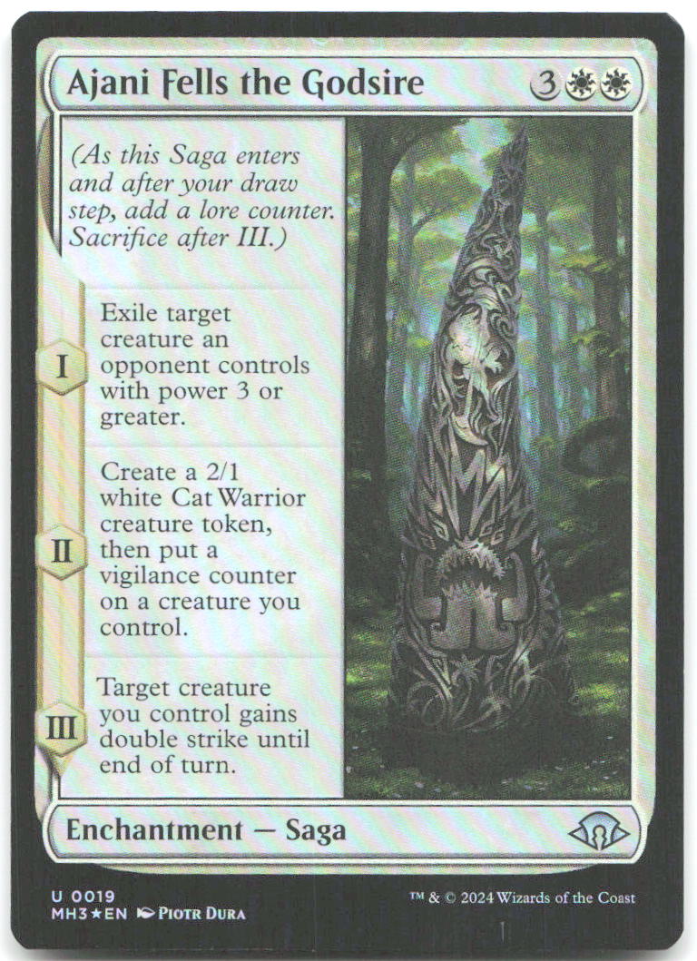 Ajani Fells the Godsire Foil U Modern Horizons 3 19 NM Piotr Dura