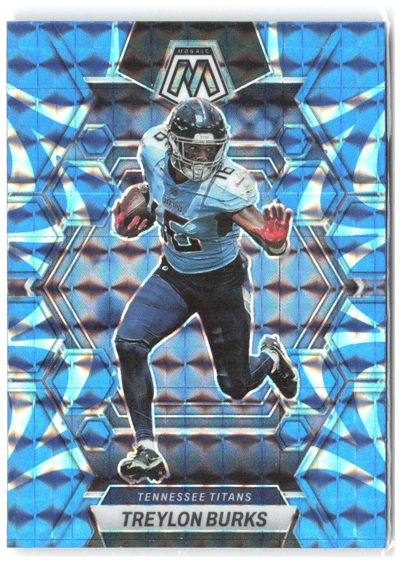 Treylon Burks Panini Mosaic - Reactive Blue Mosaic 237 2023 Tennessee Titans