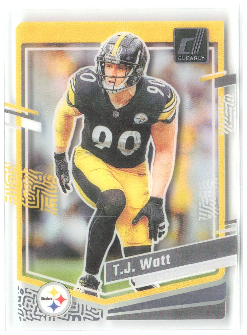 T.J. Watt Clearly Donruss 42 2023 Pittsburgh Steelers