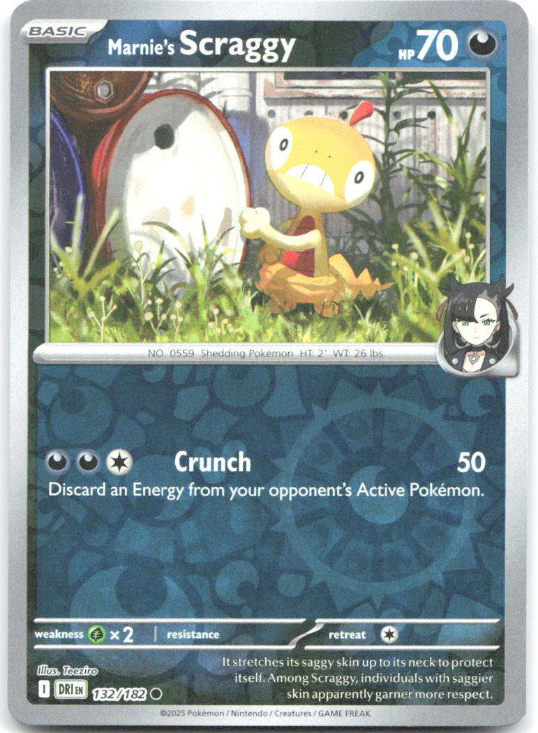 Marnie's Scraggy Reverse Holo SV10 Destined Rivals 132/182 NM PLANETA Mochizuki