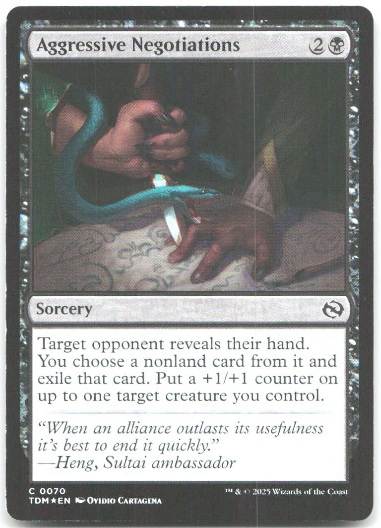 Aggressive Negotiations Foil C Tarkir Dragonstorm 70 NM Ovidio Cartagena