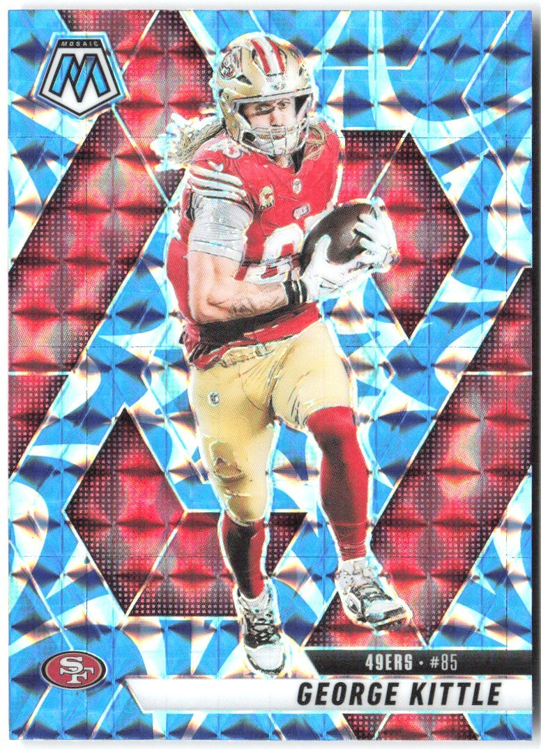George Kittle Panini Mosaic - Mosaic Reactive Blue 46 2025 San Francisco 49ers