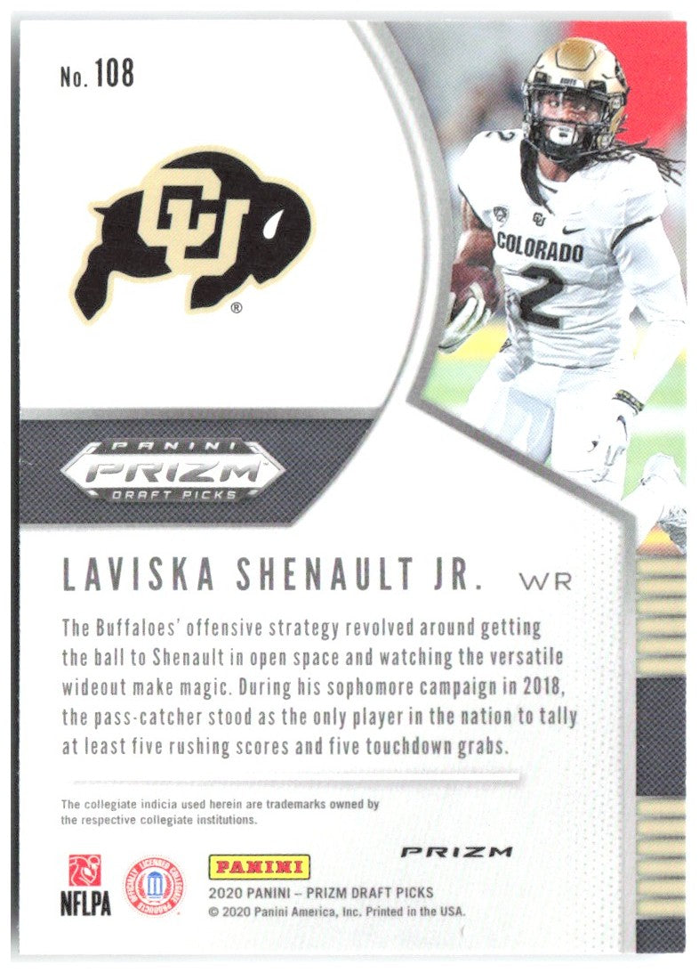 Laviska Shenault Jr. Prizm Draft Picks Prizms Silver 108 2020 Colorado Buffaloes