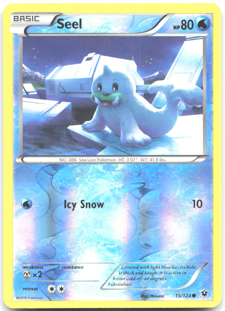 Seel Reverse Holo Common XY Fates Collide 15/124 NM Hasuno