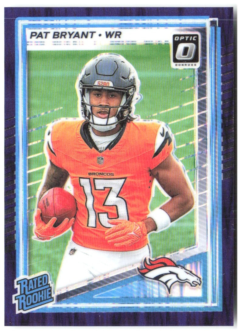 Pat Bryant Donruss Optic - Purple Shock 215 2025 Denver Broncos