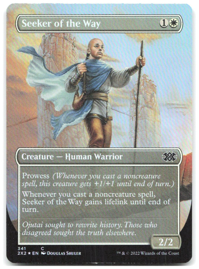 Seeker of the Way Borderless Foil C Double Masters 2022 341 NM Douglas Shuler
