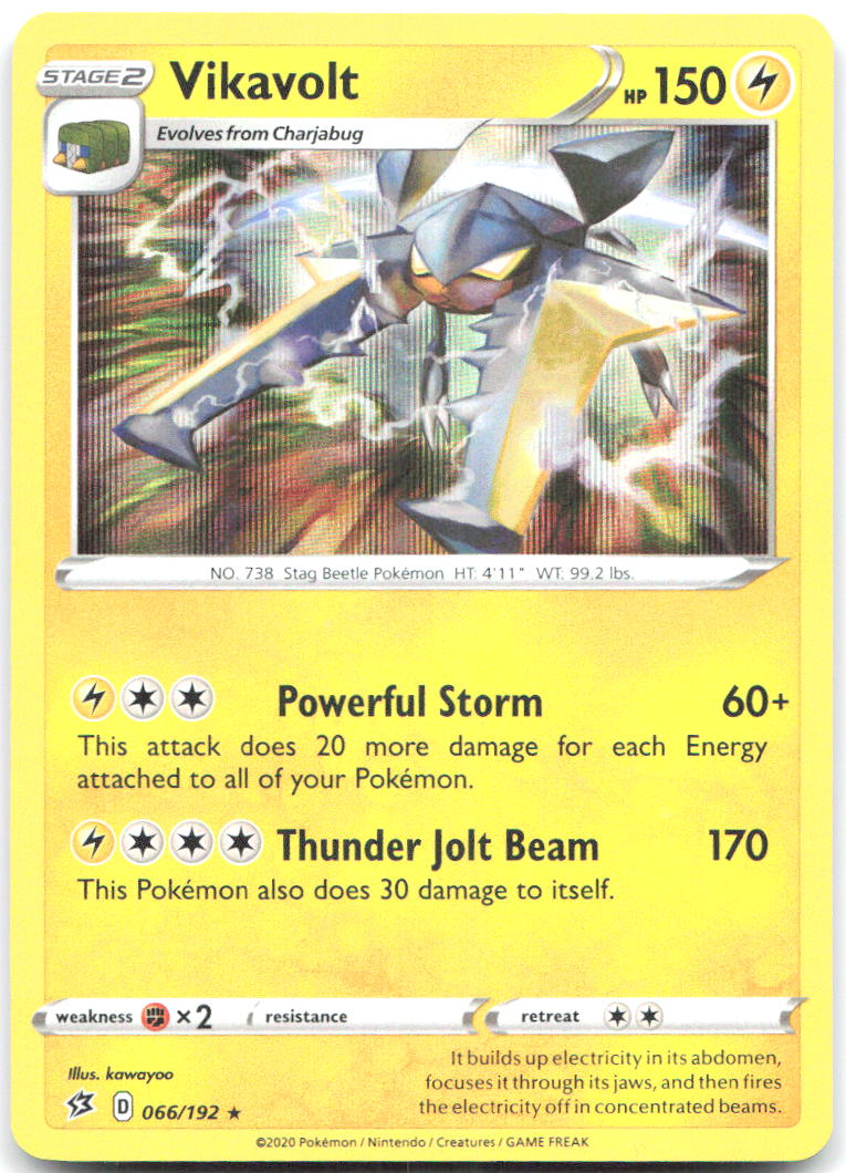 Vikavolt Holo Rare SWSH02: Rebel Clash 066/192 NM kawayoo