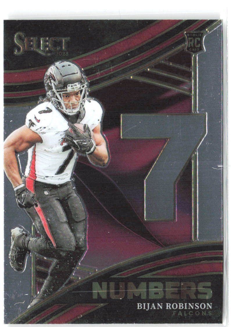 Bijan Robinson Panini Select - Numbers NMB-BRO 2023 Atlanta Falcons