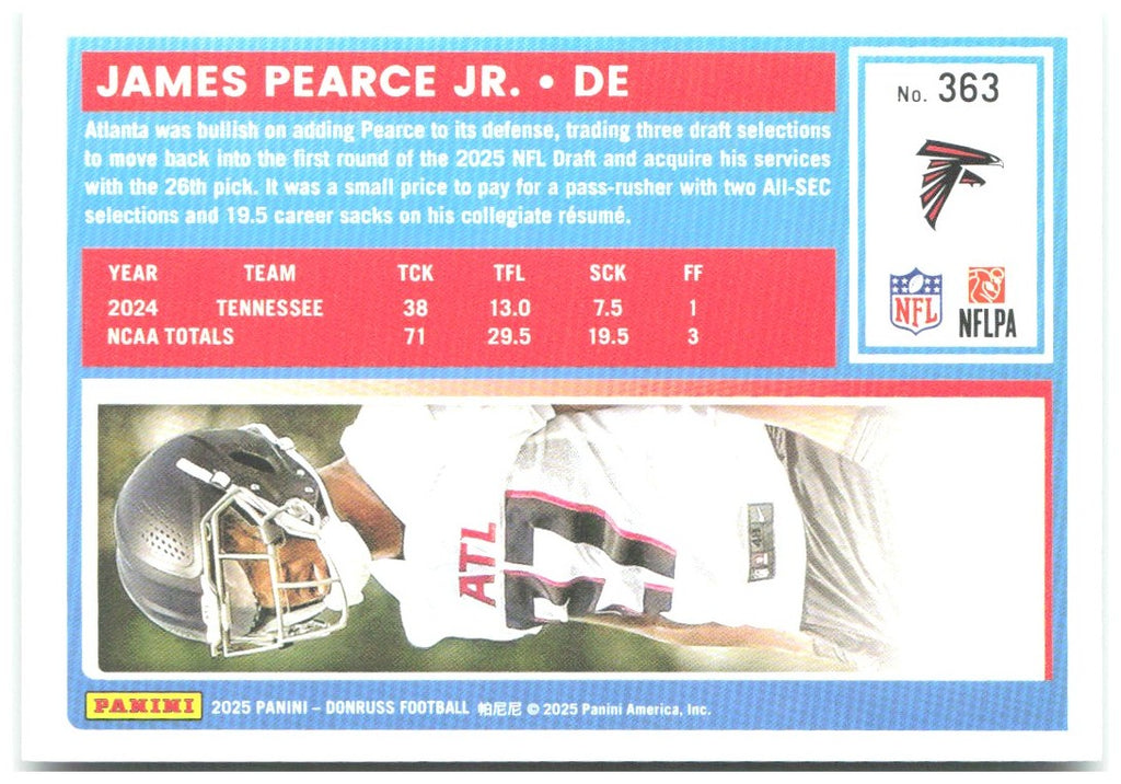 James Pearce Jr. Donruss - Press Proofs Green 363 2025 Atlanta Falcons