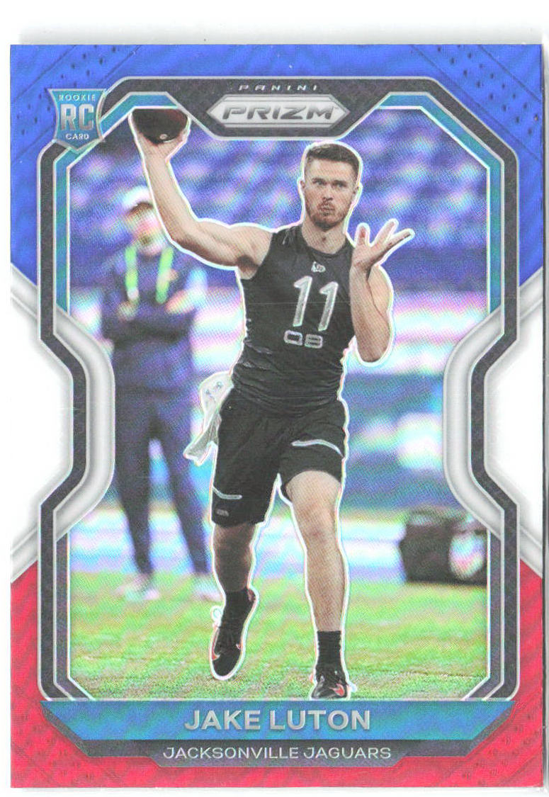 Jake Luton Panini Prizm - Prizm Red White and Blue 354 2020 Jacksonville Jaguars