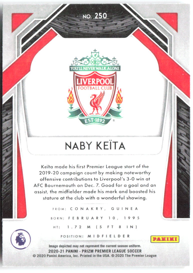 Naby Keita Panini Prizm Premier League 250 2020-21 Liverpool