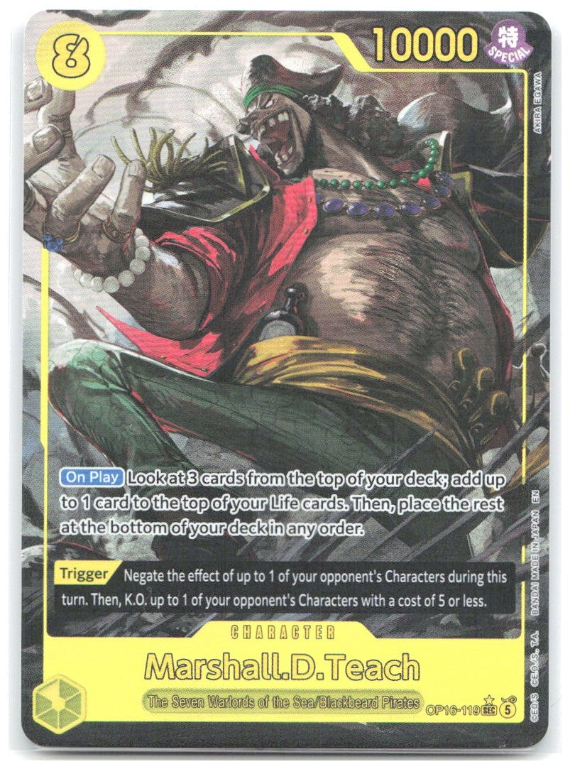 Marshall.D.Teach 119 Alternate Art Foil SEC The Time of Battle OP16 119 NM