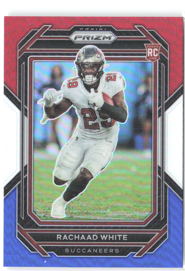 Rachaad White Panini Prizm - Red White and Blue 343 2022 Tampa Bay Buccaneers