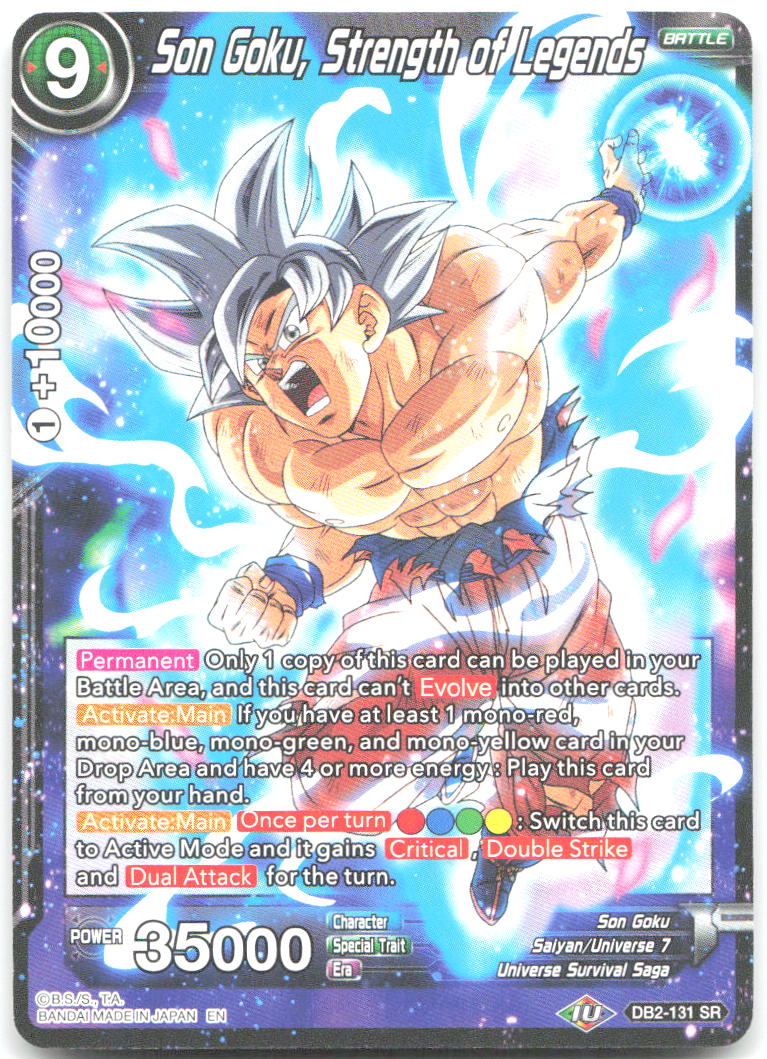 Son Goku Strength of Legends Super Rare Draft Box 05 Divine Multiverse DB2 131