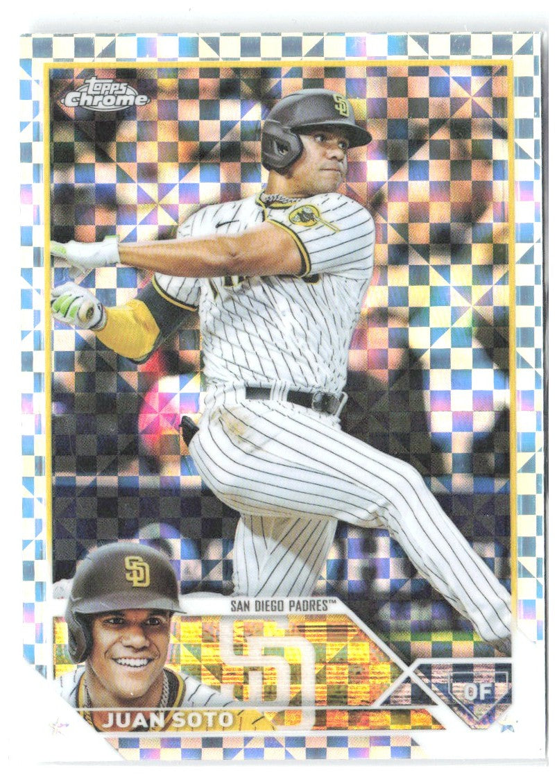 Juan Soto Topps Chrome - X-Fractors 100 2023 San Diego Padres