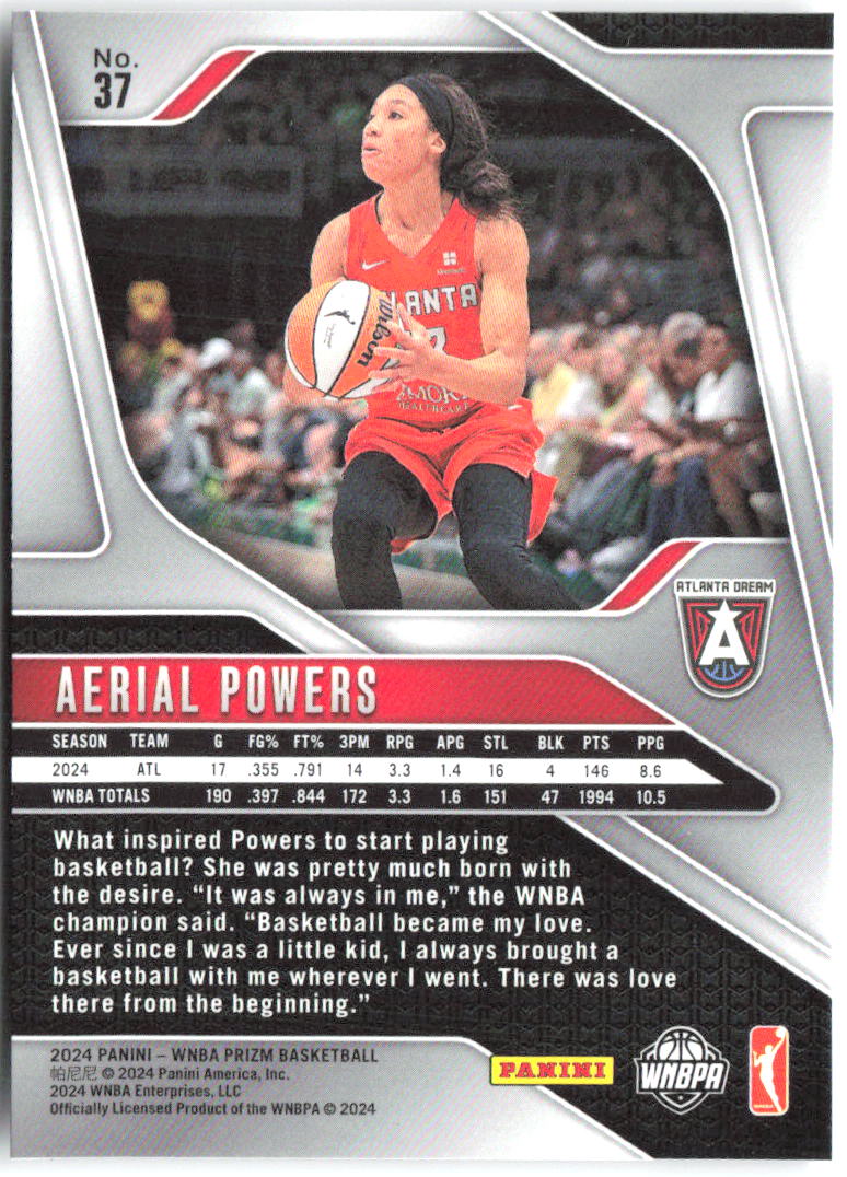 Aerial Powers Panini Prizm WNBA 37 2024 Atlanta Dream
