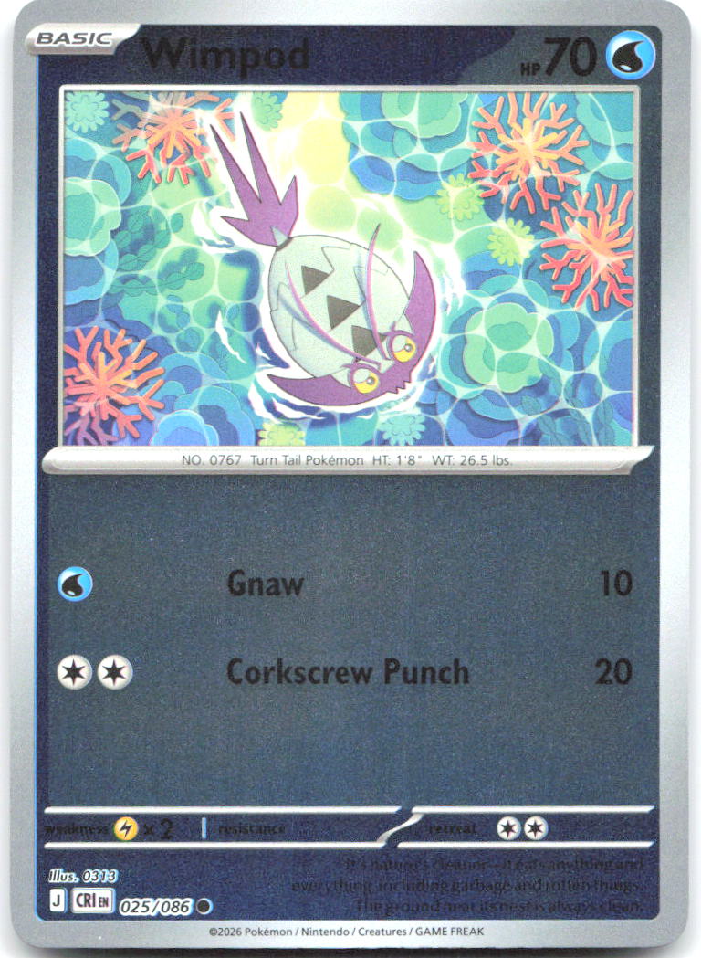 Wimpod Reverse Holo Common ME04 Chaos Rising 025/086 NM 313