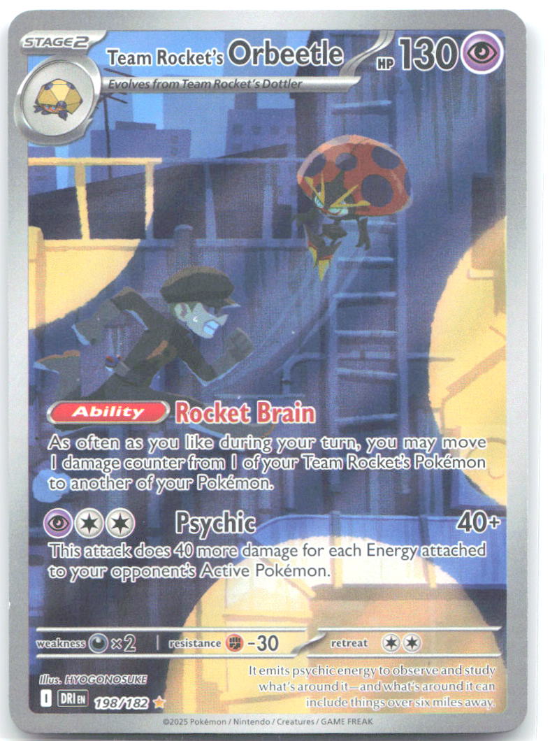Team Rocket's Orbeetle Holo Illustration Rare SV10: Destined Rivals 198/182 NM